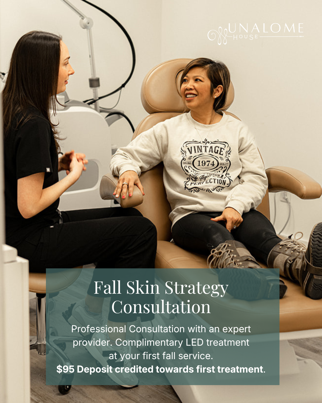 Fall Skin Strategy Consult Portrait AccuFit Laser Treatment at Unalome House
